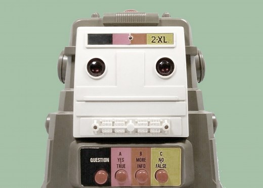 The 1978 Mego 2-XL Talking Robot was a brilliant illusion of interactive computing, based on 8-Track tapes