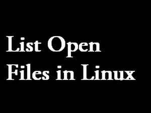How to use the Linux lsof command to list open files