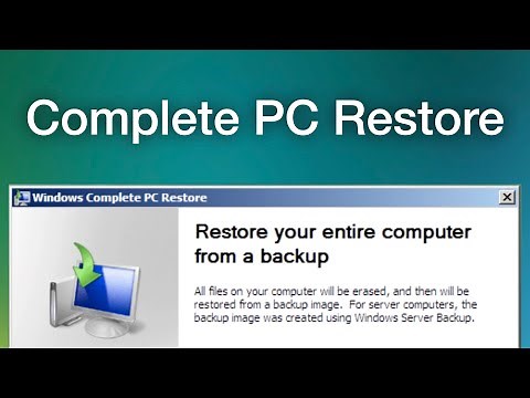 Windows Vista: Complete PC Restore Demo!
