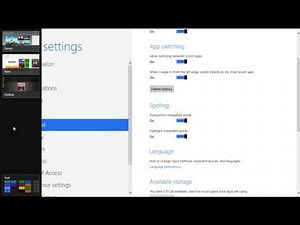 Windows 8 settings Overview