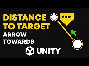 Distance to Target in Unity with Arrow Pointing Towards Target Direction | Unity Tutorial