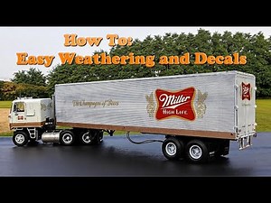 FRUEHAUF VAN SEMI TRAILER MILLER HIGH LIFE BEER 1/25 SCALE MODEL KIT BUILD REVIEW AMT1234 AMT
