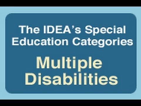 The IDEA's Special Education Categories: Multiple Disabilities