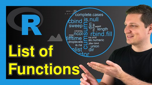 R Functions List (+ Examples) | All Basic Commands of R Programming