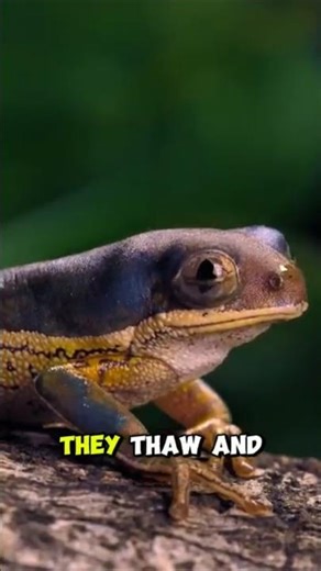 Some frogs literally freeze like ice cubes ❄️… and live to hop again! 🐸