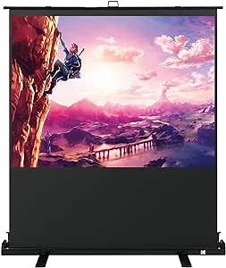 Kodak Portable Projector Screen | 80” Indoor & Outdoor 16:9 Video Projection Surface & Stand with Carry Handle | 1080p, 4K/8K UHD, 3D & HDR Ready | Fast Setup for Movies, Office Presentations & More