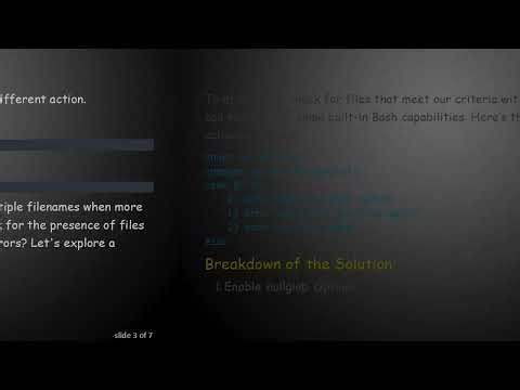 Check if a Directory Contains 1 or More Specific Files in Bash
