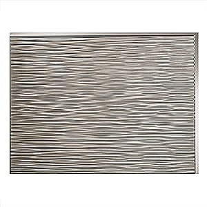 FASÄDE Ripple Decorative Vinyl Backsplash Panel in Brushed Nickel (One 18" x 24" Panel)