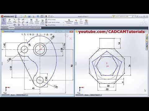 SolidWorks Exercises for Beginners - 2 | SolidWorks Sketch Basics Practice Tutorial