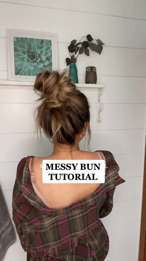 Easy Messy Bun Tutorial for Long Hair