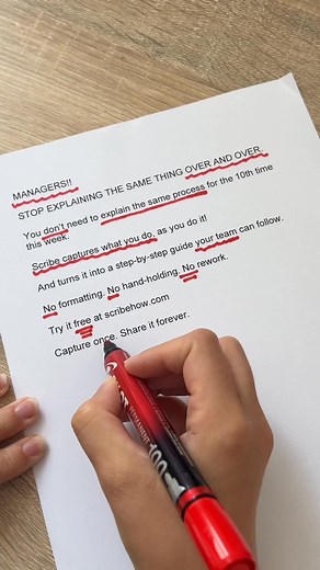 Documentation shouldn’t slow you down, it should help you move faster! Scribe turns every workflow into a visual step-by-step guide that’s easy to share and keep current. | Scribe