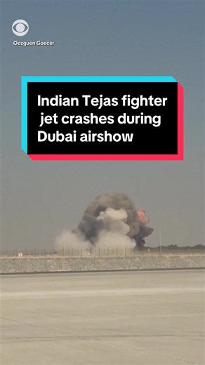 Indian Tejas Fighter Jet Crash at Dubai Airshow