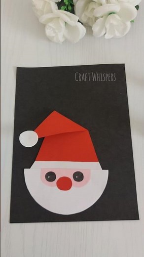 🎅 Make a Santa Claus Face with Paper ✂️ | Quick Christmas Craft Idea ✨ #diy #easycarft #christmas
