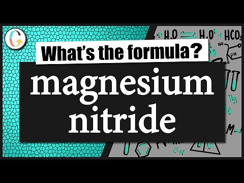 How to write the formula for magnesium nitride
