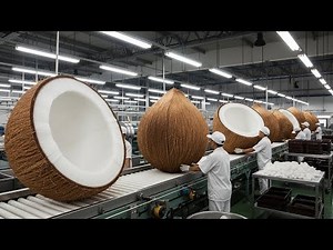 Inside the Modern Coconut Milk Factory: From Fresh Coconuts to Pure Cream (Full Process)