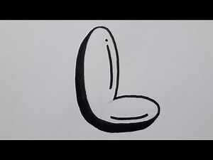 How To Draw Graffiti Bubble Letter L Easy / Drawing Capital Letters For Beginners Art On Paper
