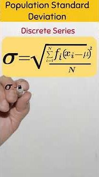 Formula for Population Standard Deviation for discrete series data #standarddeviation #maths