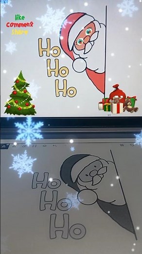 Cute Santa Claus Art & Coloring | Easy Christmas Drawing for Kids | “Ho Ho Ho” Holiday Art #drawing