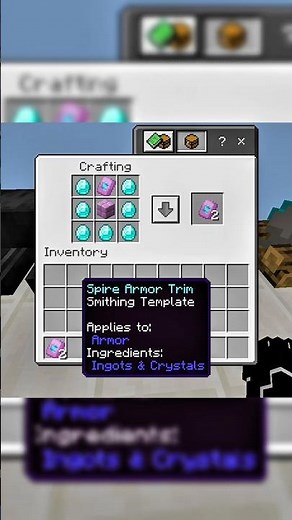 how to duplicate spire armor trim in minecraft bedrock edition