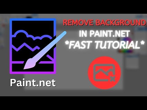 Remove background in Paint.net *FAST TUTORIAL*