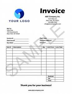 Custom Invoice Template | Fillable PDF | Editable, Printable Business Form - Etsy
