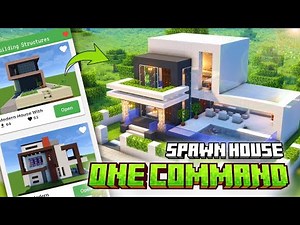 How to spawn Minecraft house? | Using Command function | in Minecraft Bedrock 1.21