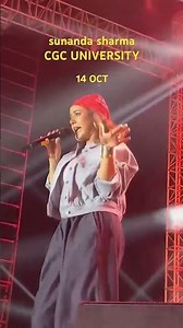 cge university mohali sunanda sharma live #sunandasharma #chandigarh #cgcjhanjeri #concert