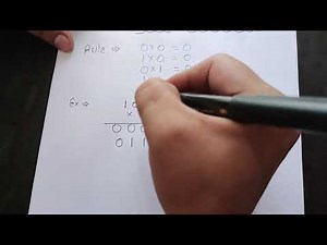 Binary multiplication rules and examples in digital electronics (Hindi)