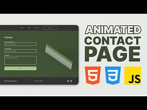 How to Create an Animated Contact Page - using HTML, CSS & Javascript