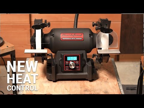 BUCKTOOL 8 Variable Speed Bench Grinder - FIRST LOOK! (Wobble-Free Grind Test for Sharpening) [4K]