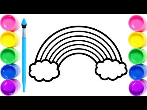 WOW🎉 Easy Rainbow Drawing for Kids 🌈 | Step by Step Rainbow Coloring Tutorial |Kids Drawing