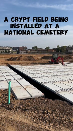 4K views · 86 reactions | A crypt field installed at a national cemetery and flash forward to now when it is all covered and getting ready for burials #veteran #burial #nationalcemetery #grave #crypt | Kari the Mortician | Facebook