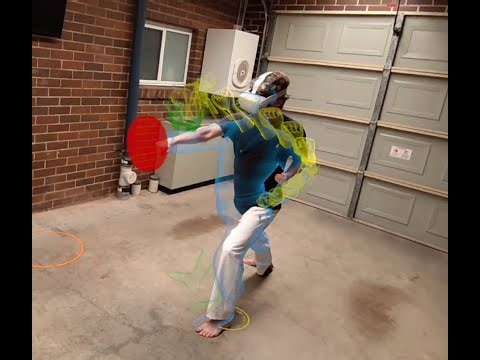 Learning Martial Arts in Augmented Reality on a Quest 2 (Filmed by a Quest 3)