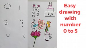 249K views · 6.1K reactions | How to draw pictures with number 0 to 5 for kids | Easy drawing using number 0 to 5 | Priyanka creative guru | Facebook