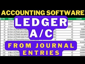 FULLY AUTOMATIC ACCOUNTING SOFTWARE IN EXCEL | AUTOMATIC LEDGER ACCOUNTS FROM JOURNAL ENTRIES