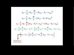 Small signal model of MOS with derivation