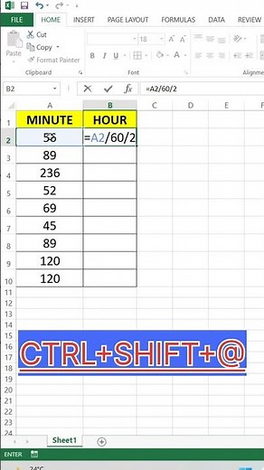 Convert Minutes to Hours in Excel: Quick & Easy Tutorial#excel