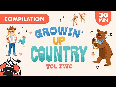 The best country music for kids compilation 🤠 Growin' Up Country Vol. 2 🎤 Platoon Kids