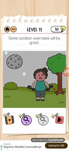 Brain Test 2 Level 11 Walkthrough Fitness with Cindy