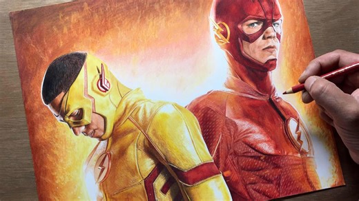 Drawing The Flash Kid Flash | DC Speedster Time-Lapse | Artology