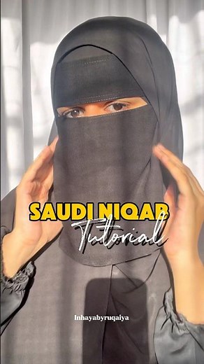 Easy saudi niqab tutorial | how to wear saudi niqab with hijab | inhayabyruqaiya