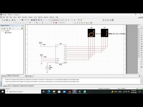 simulation of ADC in multisim | Analog to digital converter in multisim