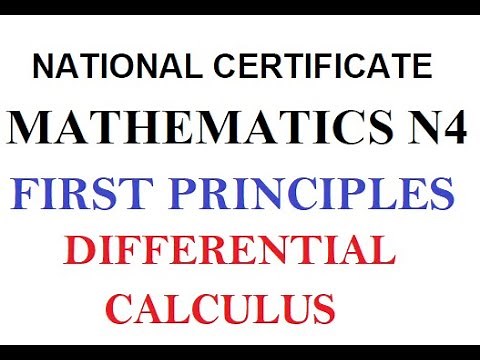 Mathematics N4 Differentiation | First Principles @mathszoneafricanmotives