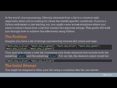 How to Filter a List in Python by Multiple Conditions