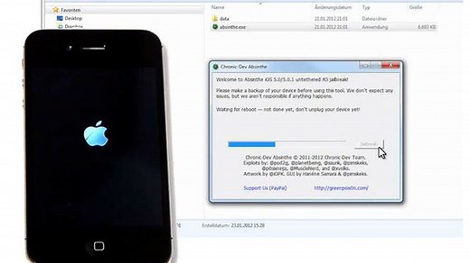 Jailbreak iPhone 4S mit Absinthe