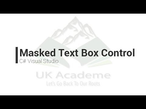 Masked Text Box Control in Visual Studio C#