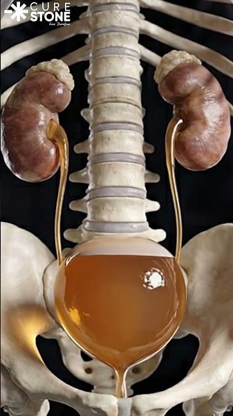 How bladder distends when urine is collecting into it #urology