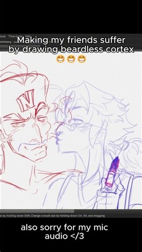 Torturing a buddy of mine by drawing Beardless Cortex 😁 #art #artwork #artist