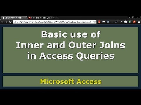 Basic Joins in Access Queries