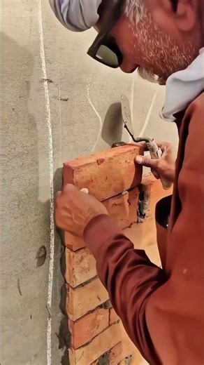 how to create disegn on Wall front side with brick tiles part 1